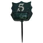 Vintage Green Hole 5 Tee Marker with Sand/Tee Holder Box - Roth Collection