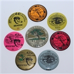 Eight Bing Crosby National Pro-Am Booster & Season Buttons - Roth Collection