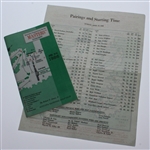 1986 Masters Spec Guide & 1986 Masters Sunday Pairing Sheet - Roth Collection