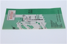 1986 Masters Spec Guide & 1986 Masters Sunday Pairing Sheet - Roth Collection