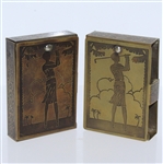 Two Classic Woman Golfer Playing Card Holders - Roth Collection