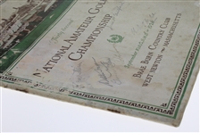 Bobby Jones Signed 1928 US Amateur at Brae Burn CC Program - Rare JSA FULL #Z54632