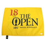 Jordan Spieth Full Signature 2017 Open Championship at Royal Birkdale Flag JSA #Z06445