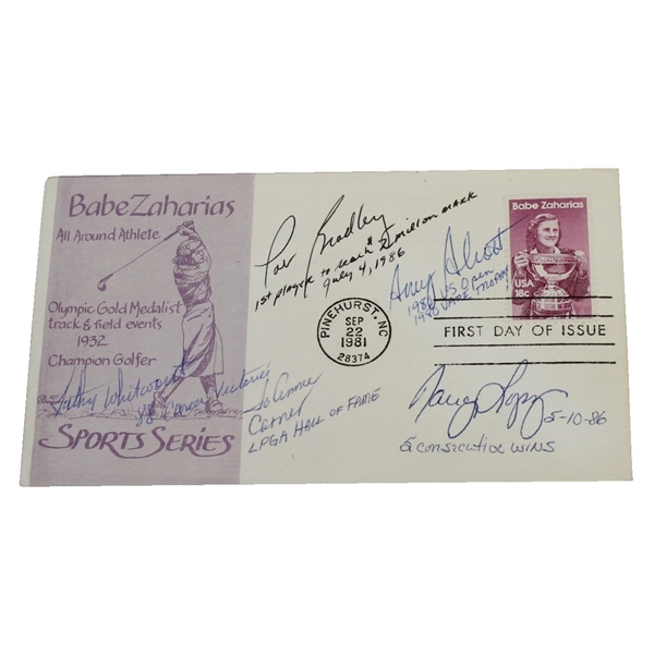 Multi-Signed & Inscribed Babe Zaharias FDC - Lopez, Alcott, Bradley, Cooper, & Whitworth JSA ALOA