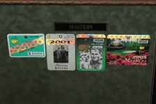 Tickets/Badges from ALL Tiger Woods Major Victories with Signed UDA 8x10 Photo - Framed