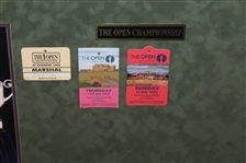 Tickets/Badges from ALL Tiger Woods Major Victories with Signed UDA 8x10 Photo - Framed