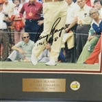 Gary Player Signed Masters Shot Display with Notation - Framed JSA ALOA