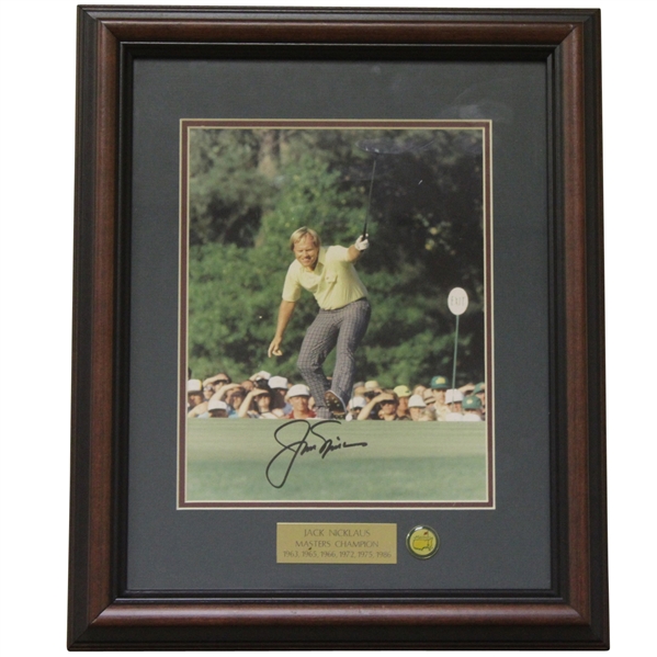 Jack Nicklaus Signed Masters Shot Display - Framed JSA ALOA