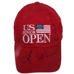 Arnold Palmer, Hale Irwin, and Jay Haas Signed 2004 US Senior Open Hat JSA ALOA