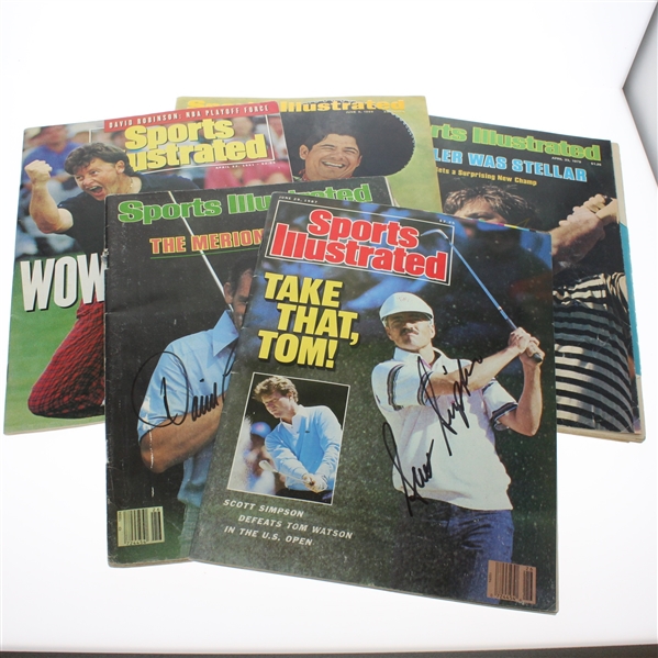 Five Signed Sports Illustrated Magazines - Trevino, Zoeller, Woosnam, Graham, and Simpson JSA ALOA