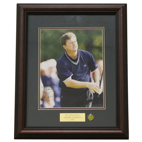 Ian Woosnam Signed Masters Shot Display with Notation - Framed JSA ALOA