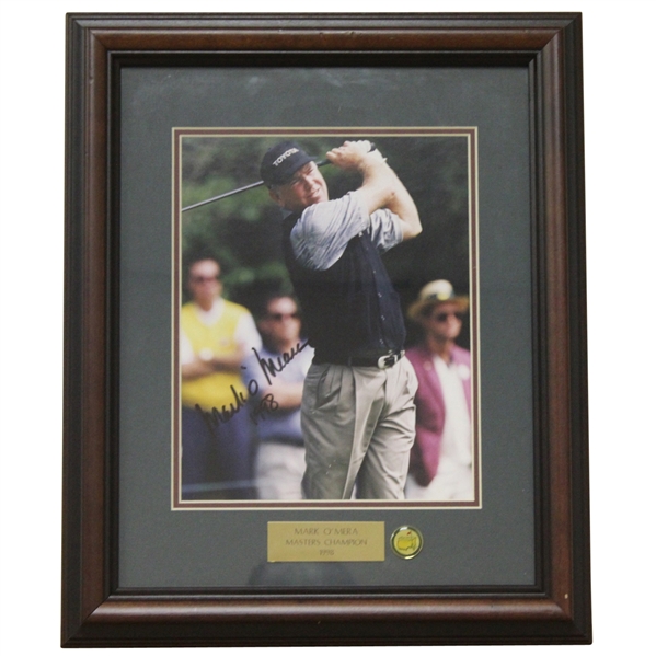 Mark OMeara Signed Masters Shot Display with Notation - Framed JSA ALOA