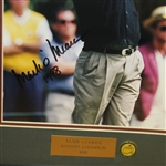 Mark O'Meara Signed Masters Shot Display with Notation - Framed JSA ALOA