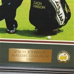 Zach Johnson Signed Masters Shot Display - Framed JSA ALOA