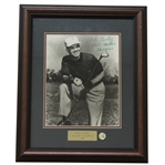 Bob Goalby Signed Masters Shot Display with Notation - Framed JSA ALOA