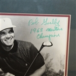 Bob Goalby Signed Masters Shot Display with Notation - Framed JSA ALOA