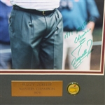 Fuzzy Zoeller Signed Masters Shot Display with Notation - Framed JSA ALOA