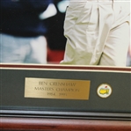 Ben Crenshaw Signed Masters Shot Display with Notation - Framed JSA ALOA