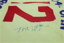 Tom Watson Signed 1975 Open Championship at Carnoustie 12th Hole Flag JSA ALOA