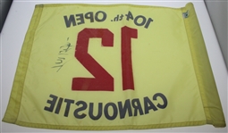 Tom Watson Signed 1975 Open Championship at Carnoustie 12th Hole Flag JSA ALOA