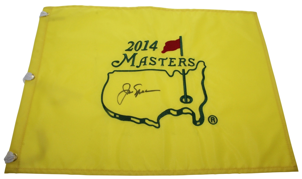 Jack Nicklaus Signed 2014 Masters Embroidered Flag JSA ALOA