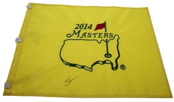 2014 Masters Tournament Embroidered Flag Signed by Butch Harmon JSA ALOA