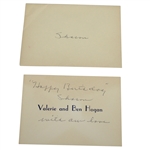 Valerie Hogans Personal Birthday Note to Sharon Rae JSA ALOA