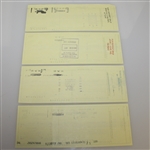 Four Ben Hogan Signed BankOne Checks JSA ALOA