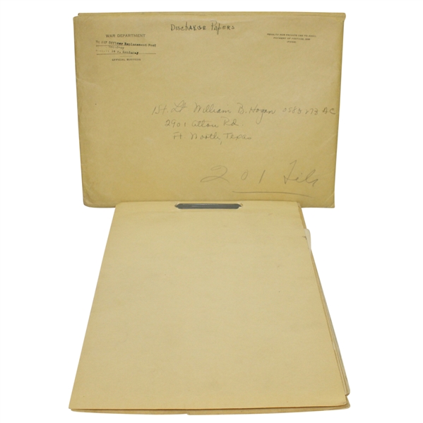 Ben Hogans Official Military Discharge Papers with Original Envelope