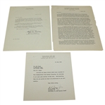 Three Letters to Ben Hogan - General Gruenther, Colonel Evans, and General Norstad JSA ALOA