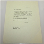 President Eisenhower Signed Letter to Ben Hogan - Congratulations on Win at Colonial JSA ALOA