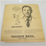 Classic 1950 Ben Hogan Advertisement -  Hometown Fort Worth Washer Bros. Haberdashery