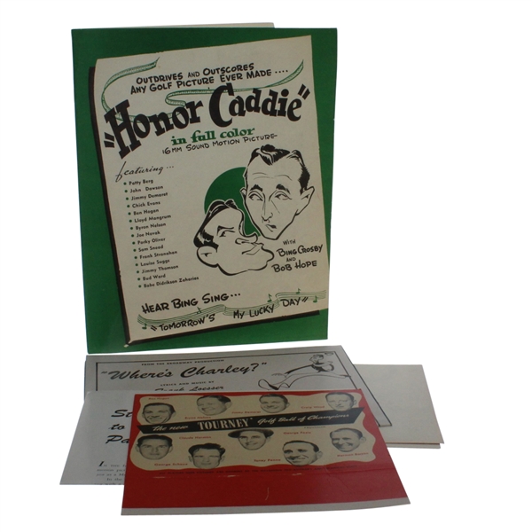 Honor Caddie Movie Advertising Packet - Hope, Crosby, Hogan, Snead, Berg and More