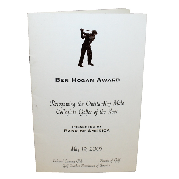 2003 Ben Hogan Award Program