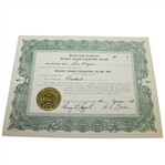 Ben Hogan Shady Oaks  Country Club 1968 Membership Certificate 