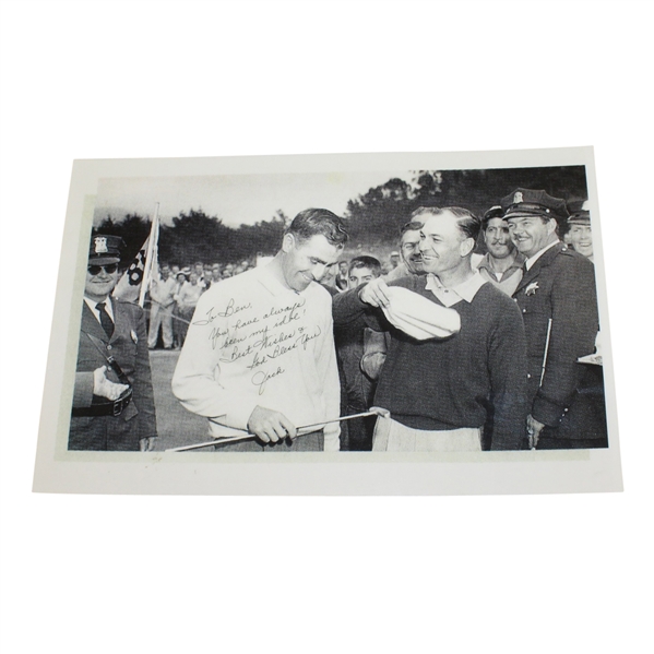 Ben Hogan and Jack Fleck Laminated  1955 U.S. Open 12 x 18 Photo Gifted From Fleck to Hogan JSA ALOA