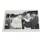 Ben Hogan and Jack Fleck Laminated  1955 U.S. Open 12 x 18 Photo Gifted From Fleck to Hogan JSA ALOA