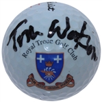 Tom Watson Signed Royal Troon Golf Club Logo Golf Ball JSA ALOA