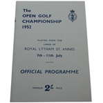 1952 Open Championship at Royal Lytham & St. Annes Program - Bobby Locke Win