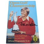Tom Watson Signed 1982 Open Championship at Royal Troon Program JSA ALOA