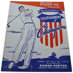 1954 Tournament of Champions Program - Art Wall, Jr Win