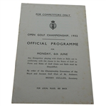1932 Open Championship at Princes GC Monday Program - Gene Sarazen Win