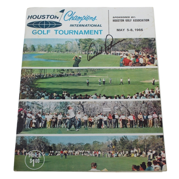 Arnold Palmer Signed 1966 Houston Champions Tournament Program JSA ALOA