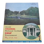 1948 Colonial National Invitation at Colonial CC Program - Clayton Heafner Winner