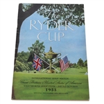 1953 The Ryder Cup at Wentworth Golf Club Program - USA Winner 6 1/2 - 5 1/2