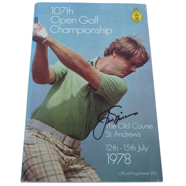Jack Nicklaus Signed 1978 Open Championship at St. Andrews Program JSA ALOA