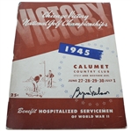 Byron Nelson Signed 1945 Chicago Victory National at Calumet CC Program JSA ALOA