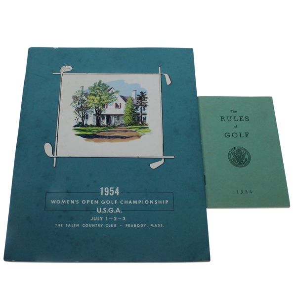1954 US Womens Open Program and Rules of Golf Booklet - Babe Zaharias Win