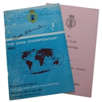 Bob Charles Signed 1963 Open at Royal Lytham Program with Friday Draw Sheet JSA ALOA