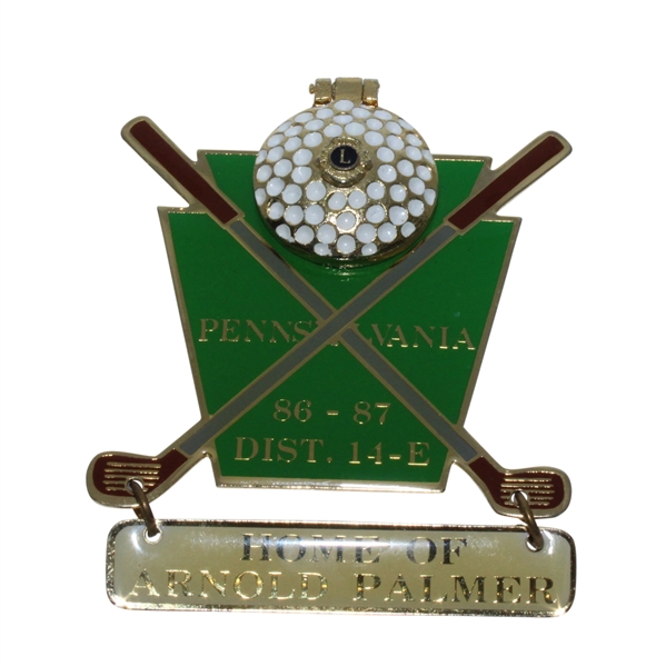 Lions Club Part of Arnies Army Arnold Palmer Metal Pocket Crest - Crossed Clubs